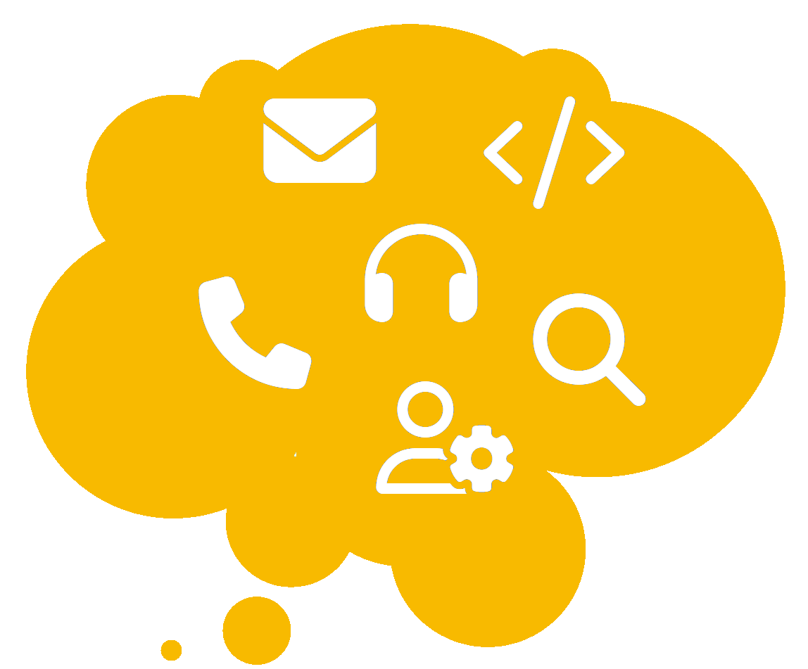 Services - support mail & téléphone, développements personnalisés, sites web, formations